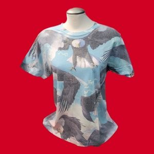 Eagle and Sky All Over Print T-Shirt A-Lab